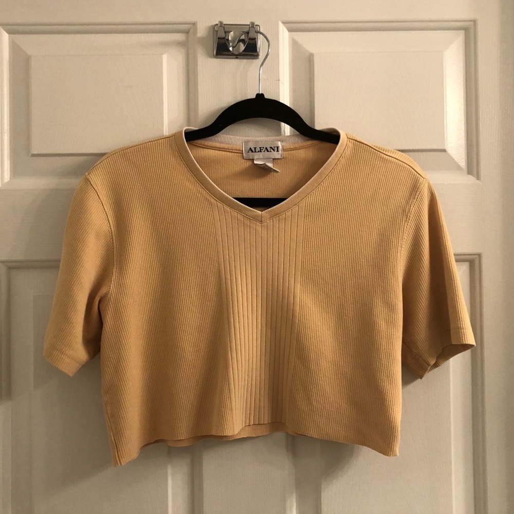 Pastel yellow crop top